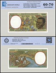 Central African States - Congo 1,000 Francs Banknote, 2000, P-102Cg, UNC, TAP 60-70 Authenticated