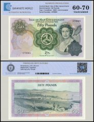 Isle of Man 50 Pounds Banknote, 1983 ND, P-39, UNC, TAP 60-70 Authenticated
