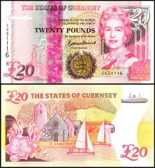 Guernsey 20 Pounds Banknote, 2023 ND, P-58Aa, UNC