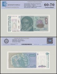 Argentina 1 Austral Banknote, 1985-1989 ND, P-323b.2, UNC, TAP 60-70 Authenticated