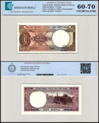South Vietnam 1 Dong Banknote, 1964 ND, P-15, UNC, TAP 60-70 Authenticated