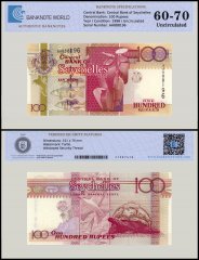 Seychelles 100 Rupees Banknote, 1998 ND, P-39, UNC, TAP 60-70 Authenticated