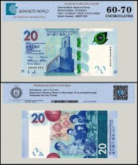 Hong Kong - Standard Chartered Bank 20 Dollars Banknote, 2018, P-302a.1, UNC, TAP 60-70 Authenticated