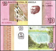 Angola 10 Kwanzas Banknote, 2012, P-151B, UNC
