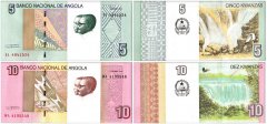 Angola 5-10 Kwanzas 2 Pieces Banknote Set, 2012, P-151A-151B, UNC