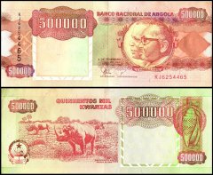 Angola 500,000 Kwanzas Banknote, 1991, P-134, UNC