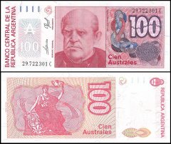 Argentina 100 Australes Banknote, 1985-1990 ND, P-327c, UNC