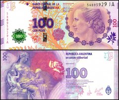 Argentina 100 Pesos Banknote, 2017, P-358d, UNC
