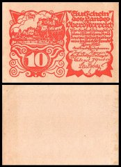 Austria - Land Oberoesterreich 10 Heller Banknote, 1921, P-S119a, UNC