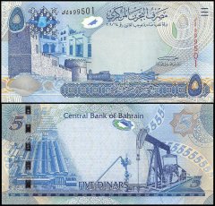 Bahrain 5 Dinars Banknote, 2008, P-27a, UNC