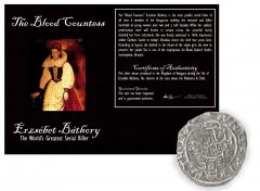 Blood Countess, World's Greatest Serial Killer Silver Denar Coin w/ COA