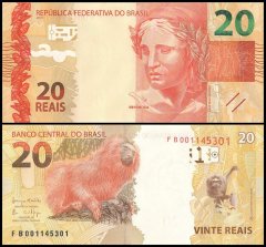 Brazil 20 Reais Banknote, 2010, P-255c, UNC