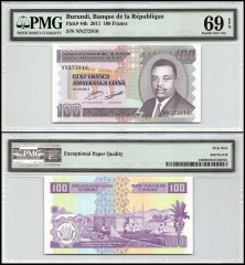 Burundi 100 Francs, 2011, P-44b, PMG 69