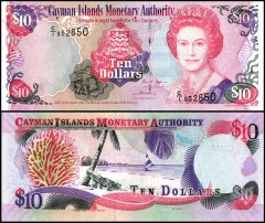 Cayman Islands 10 Dollars Banknote, 2005, P-35, UNC