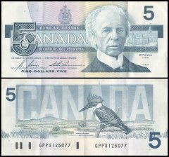 Canada 5 Dollars Banknote, 1986, P-95c, Used