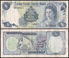 Cayman Islands 1 Dollar Banknote, L.1974 (1985 ND), P-5c, Used