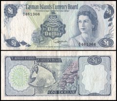 Cayman Islands 1 Dollar Banknote, L.1974 (1985 ND), P-5e, Used