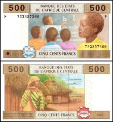 Central African States - Equatorial Guinea 500 Francs Banknote, 2002, P-506Fc, UNC