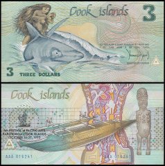 Cook Islands-Aitutakis 3 Dollars Banknote, 1992, P-6, UNC