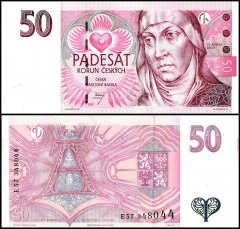Czechia 50 Korun Banknote, 1997, P-17c, UNC