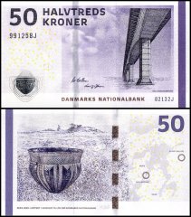 Denmark 50 Kroner Banknote, 2013, P-65f.3, UNC