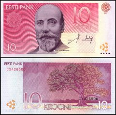 Estonia 10 Krooni Banknote, 2007, P-86b, UNC