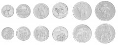 Eritrea 1 - 100 Cents, 6 Piece Coin Set, 1991, KM # 43-48, Mint