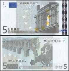 European Union - Portugal 5 Euros Banknote, 2002, P-8m, UNC