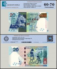 Hong Kong - HSBC 20 Dollars Banknote, 2012, P-212b, UNC, TAP 60-70 Authenticated