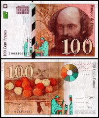 France 100 Francs Banknote, 1997-1998, P-158, Used