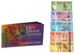 Fiji 5-100 Dollars 5 Pieces Banknote Set, 2013 ND, P-115-119, UNC, Matching Serial #