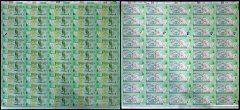 Fiji 5 Dollars Banknote, 2012 ND, P-115a.1, UNC, Polymer, 45 Pieces Uncut Sheet