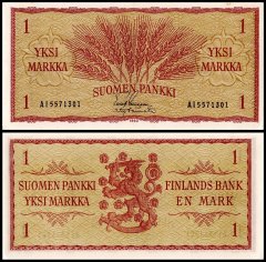 Finland 1 Markka Banknote, 1963, P-98a.8, UNC