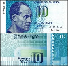 Finland 10 Markkaa Banknote, 1986, P-113a.4, UNC