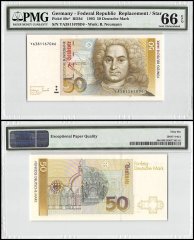 Germany 50 Deutsche Mark, 1993, P-40c, Replacement/Star, PMG 66