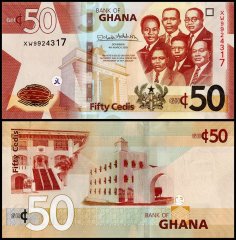 Ghana 50 Cedis Banknote, 2019, P-49a.1, UNC
