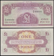 Great Britain Military 1 Pound Banknote, ND 1962, P-M36, UNC, 4th Series