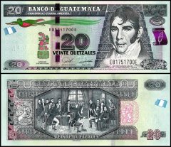 Guatemala 20 Quetzales Banknote, 2020, P-124i, UNC