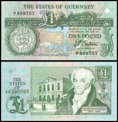 Guernsey 1 Pound Banknote, 1991-2016 ND, P-52b, UNC