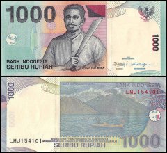 Indonesia 1,000 Rupiah Banknote, 2000-2016, P-141, UNC
