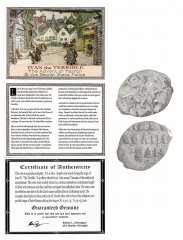 Ivan the Terrible, Silver Kopek Coin (Clear Box), w/ COA