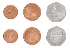 Guyana 1-10 Dollars 3 Pieces Coin Set, 1996, KM #50-52, Mint