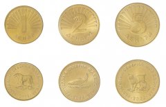 Macedonia 1 Denar-5 Denari 3 Pieces Coin Set, 2020-2022, N #302096-331043, Mint