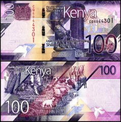 Kenya 100 Shillings Banknote, 2019, P-53, UNC