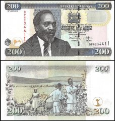 Kenya 200 Shillings Banknote, 2010, P-49e, UNC