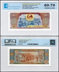 Laos 500 Kip Banknote, 2015, P-31b, UNC, TAP 60-70 Authenticated