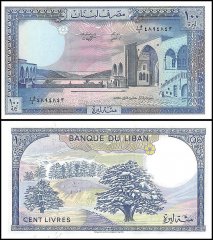 Lebanon 100 Livres Banknote, 1988, P-66, UNC