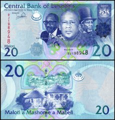 Lesotho 20 Maloti Banknote, 2019, P-22c, UNC