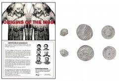Origins of the Mob: A Set of Three Coins Album, w/ COA