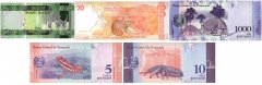 Kingdom Animalia Collection, 5 Piece Banknote Set, UNC